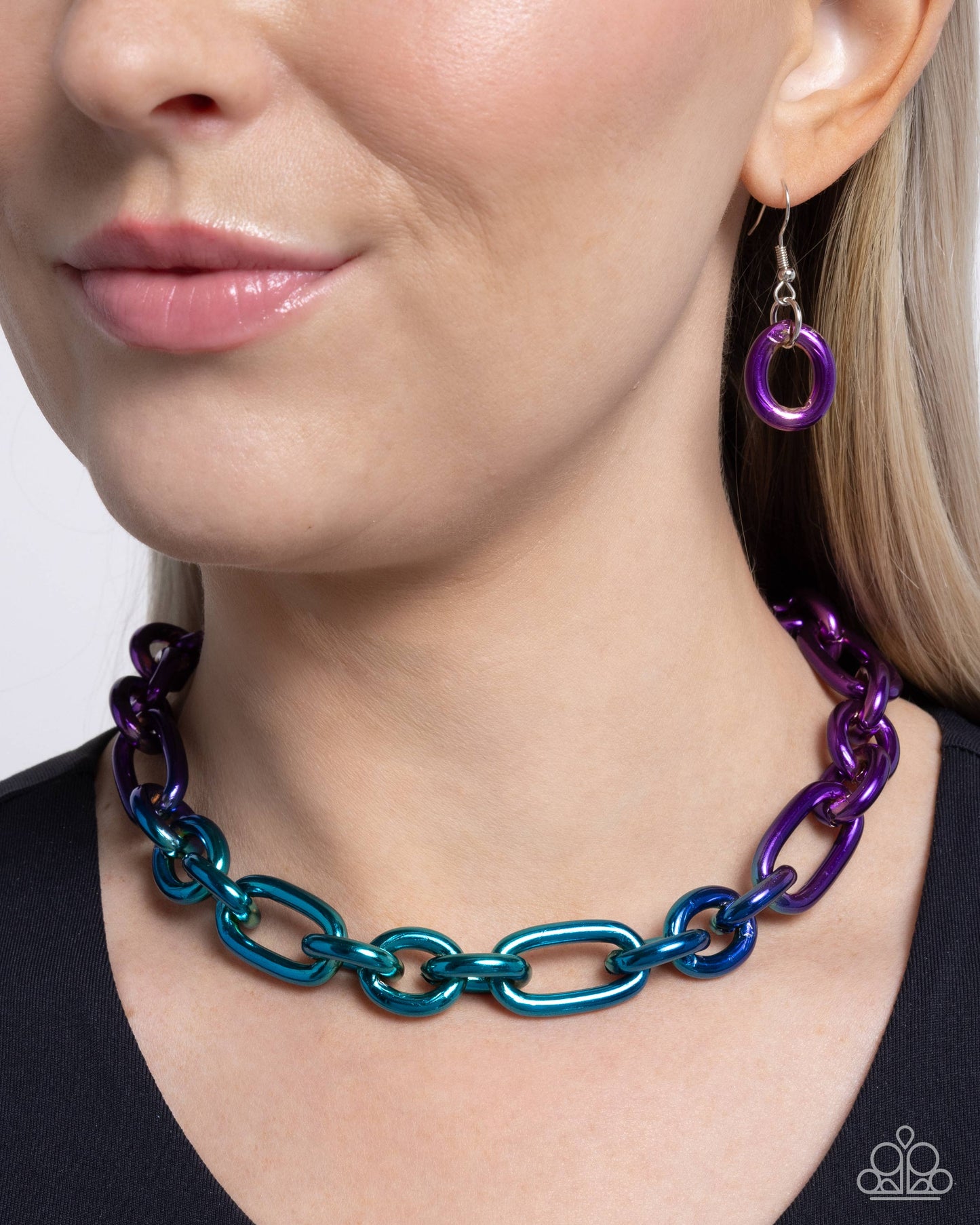 Nuanced Nightlife - Purple Ombre Chain Necklace - Paparazzi Accessories
