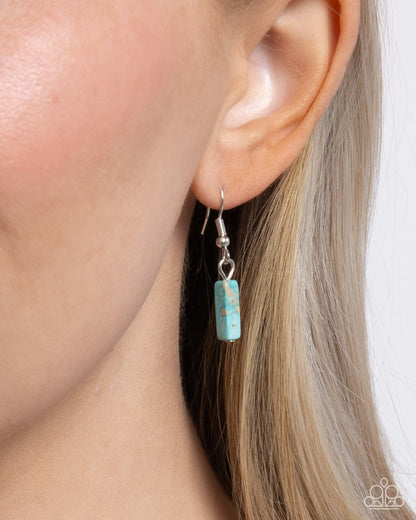 Earthy Extrovert - Blue Crackle Stone Necklace - Paparazzi Accessories