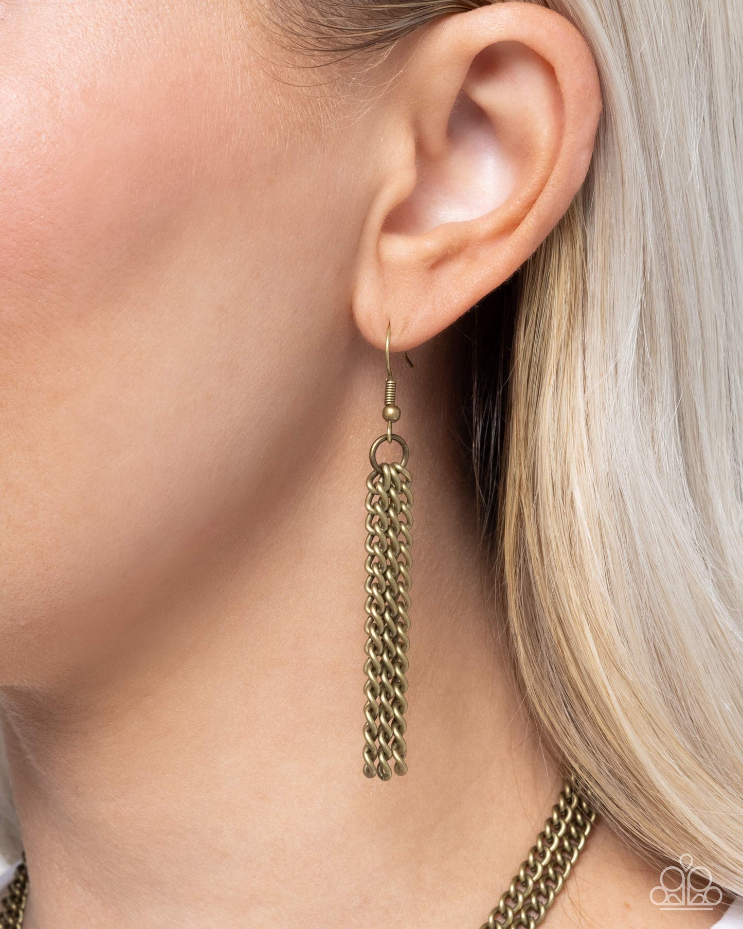 Layered Longhorn - Brass Skull Necklace - Paparazzi Accessories - Paparazzi Accessories