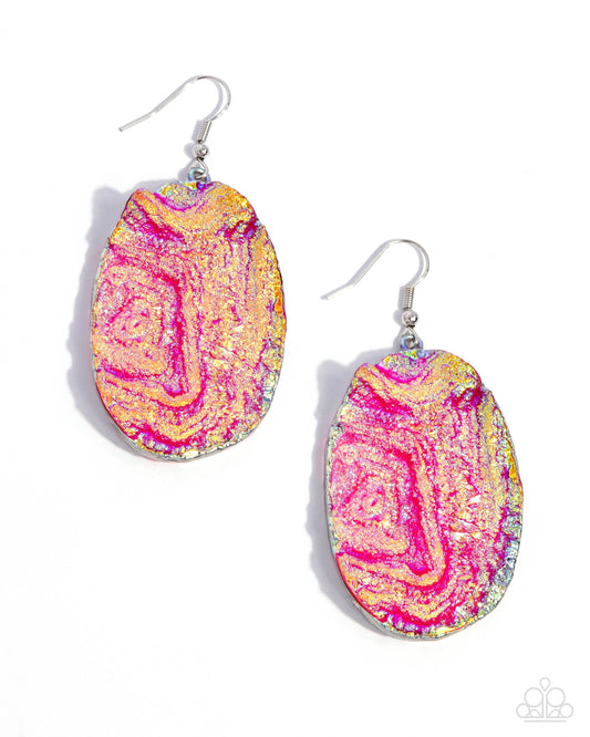 Artistic Avenue - Pink UV Earring - Paparazzi Accessories