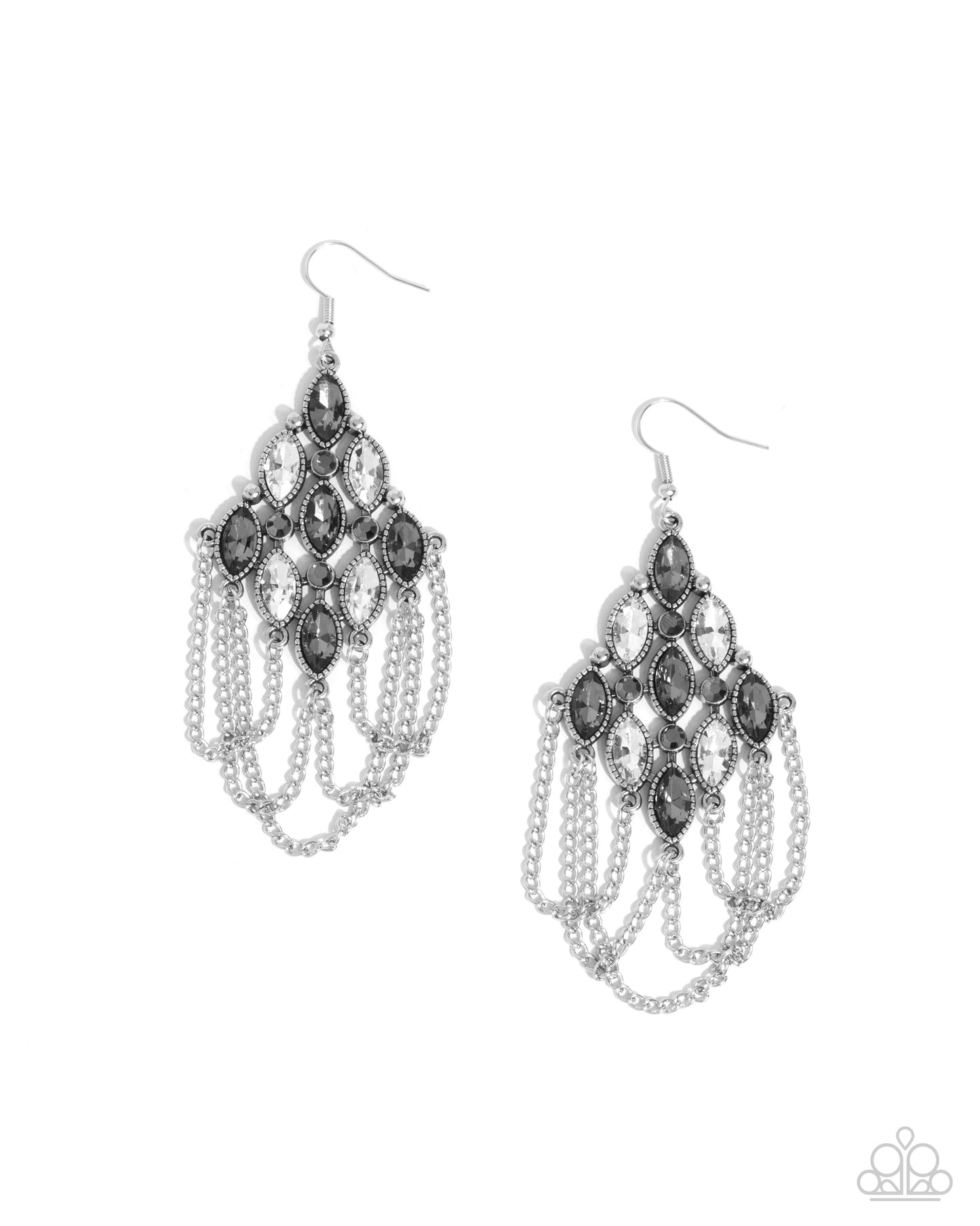 Trenchant Transformation - Silver Fishhook Earrings - Paparazzi Accessories