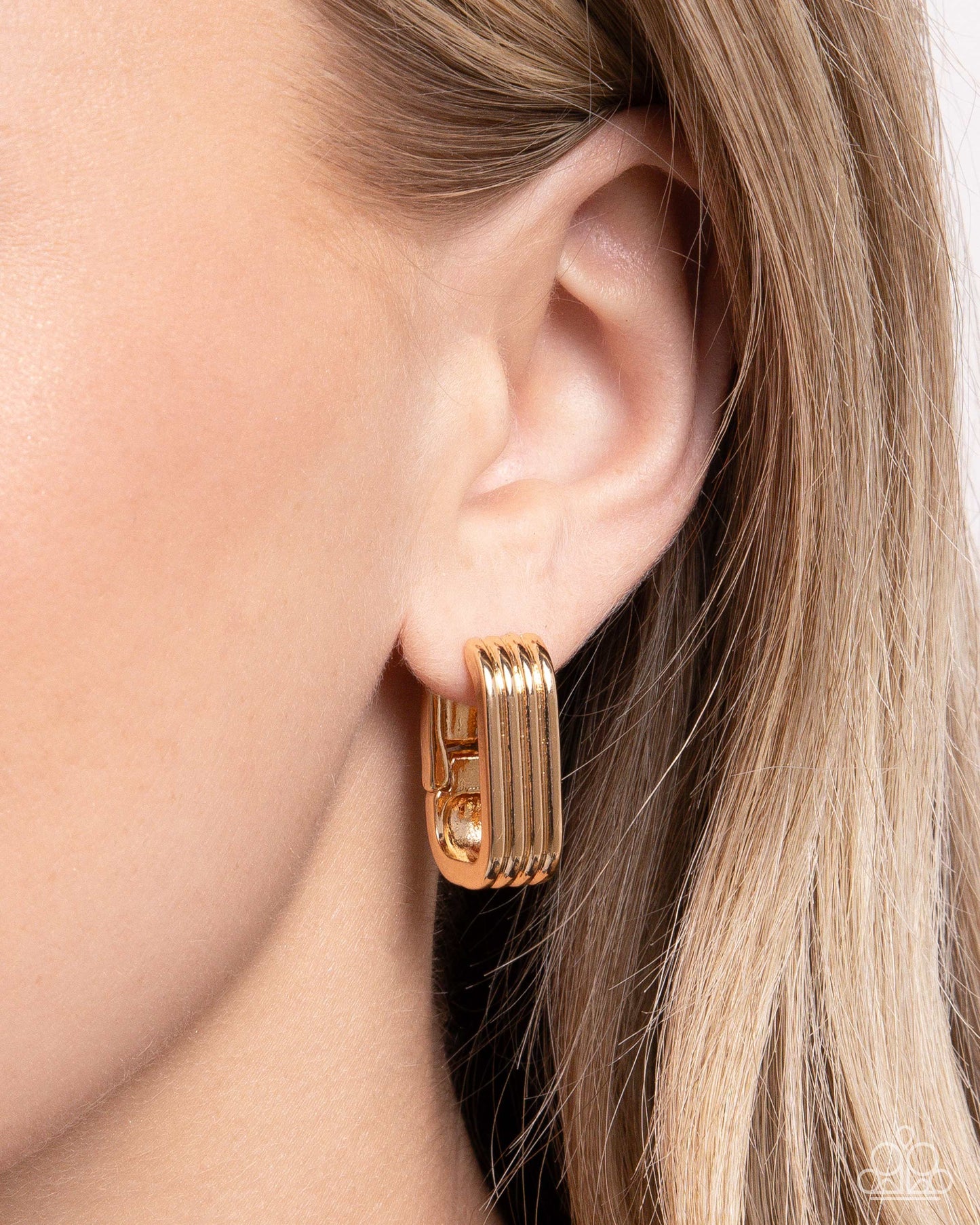 Vendetta Vanity - Gold Hinge Hoop Earrings - Paparazzi Accessories