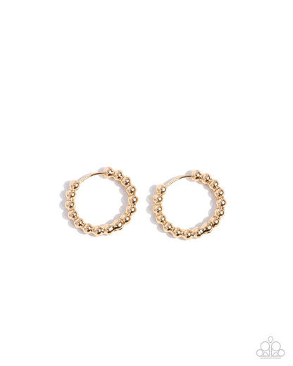 Darling Dance - Gold Hinge Hoop Earrings - Paparazzi Accessories