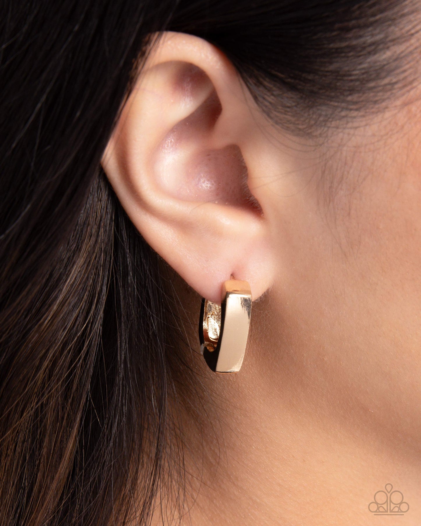 Fortnight Fashion - Gold Hinge Hoop Earrings - Paparazzi Accessories
