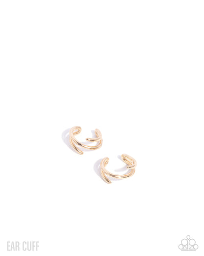 Elven Empowerment - Gold Ear Cuff - Paparazzi Accessories