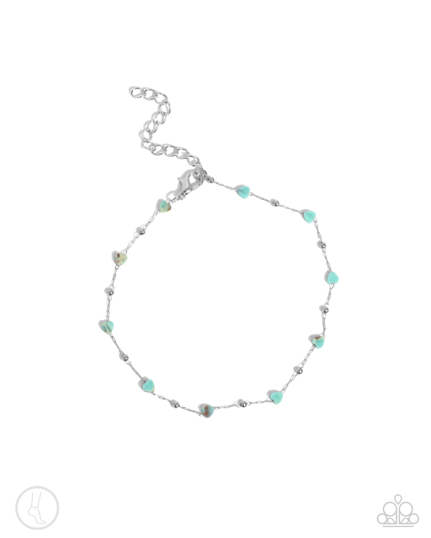 Dont Mention It - Blue Stone Clasp Anklet - Paparazzi Accessories