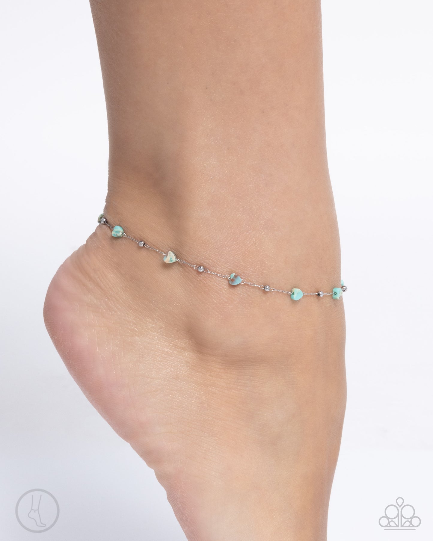 Dont Mention It - Blue Stone Clasp Anklet - Paparazzi Accessories