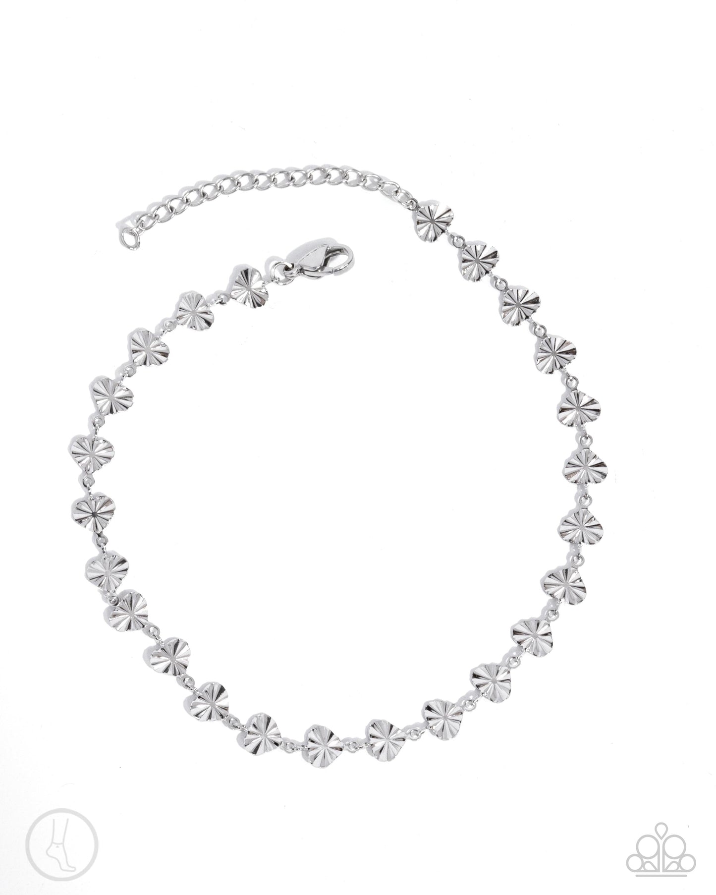 Fine Fortune - Silver Stainless Steel Clasp Anklet - Paparazzi Accessories