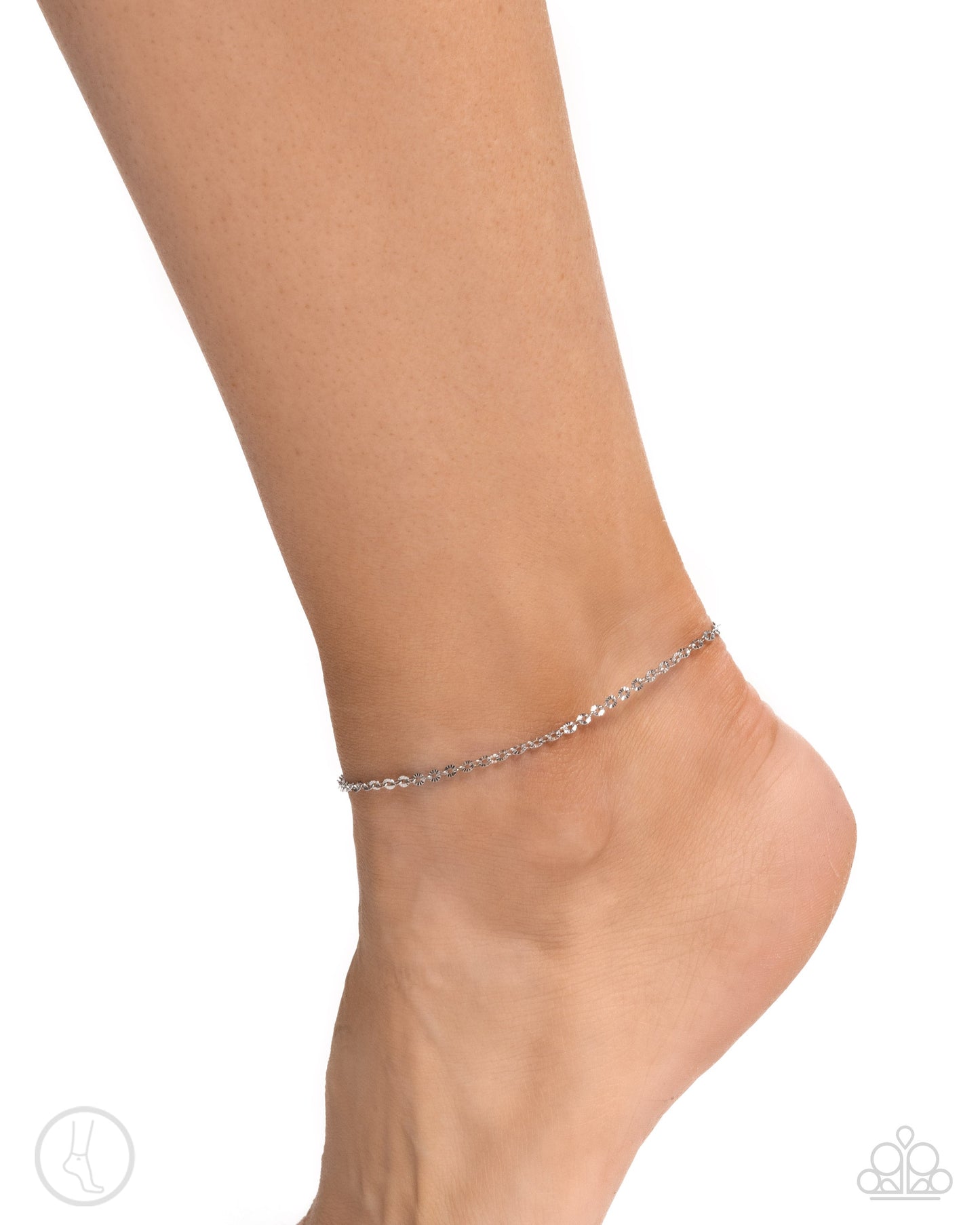 Pampered Pondering - Silver Stainless Steel Clasp Anklet - Paparazzi Accessories