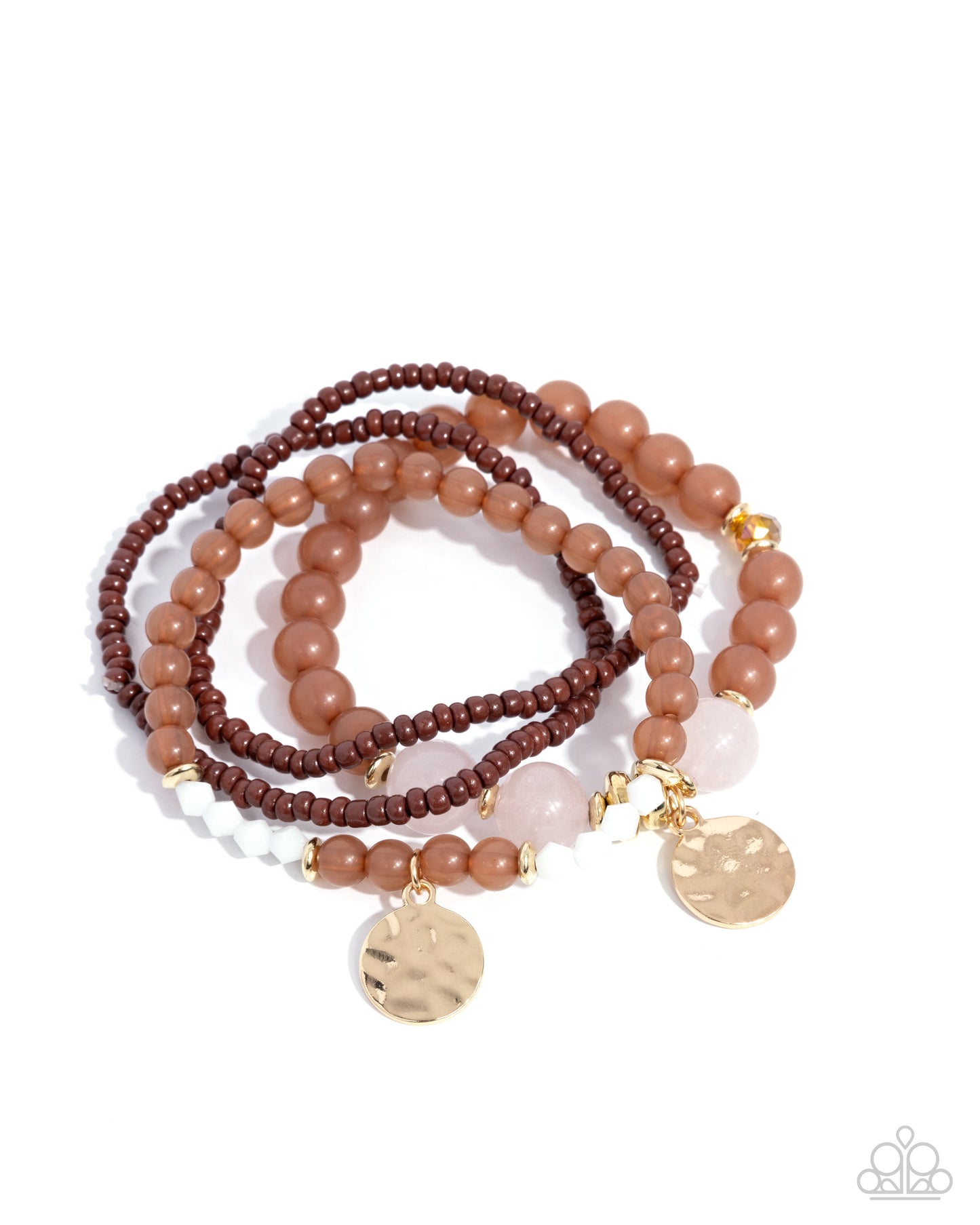 Superior Stack - Brown Stretchy Bracelet Stack - Paparazzi Accessories