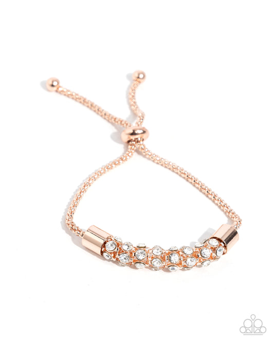 Serious Sentiment - Rose Gold Slide Bracelet - Paparazzi Accessories