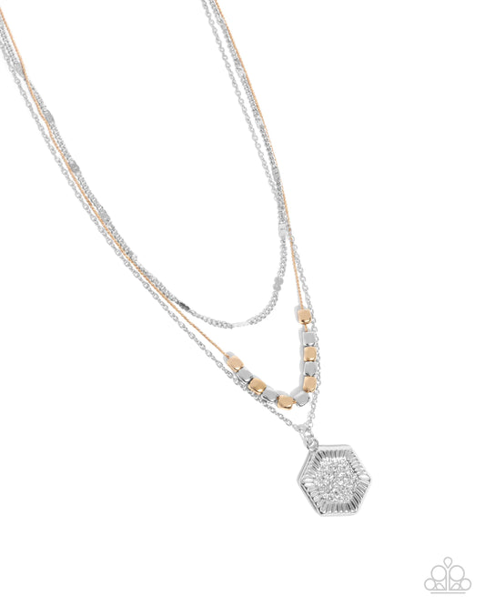 Clandestine Chains - Multi Chains Necklace - Paparazzi Accessories