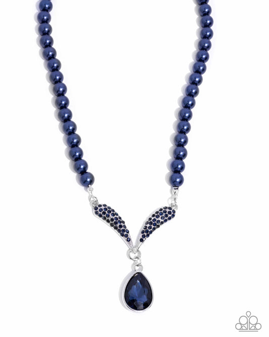 Avant-Garde Adornment - Blue Pearl Bead Necklace - Paparazzi Accessories