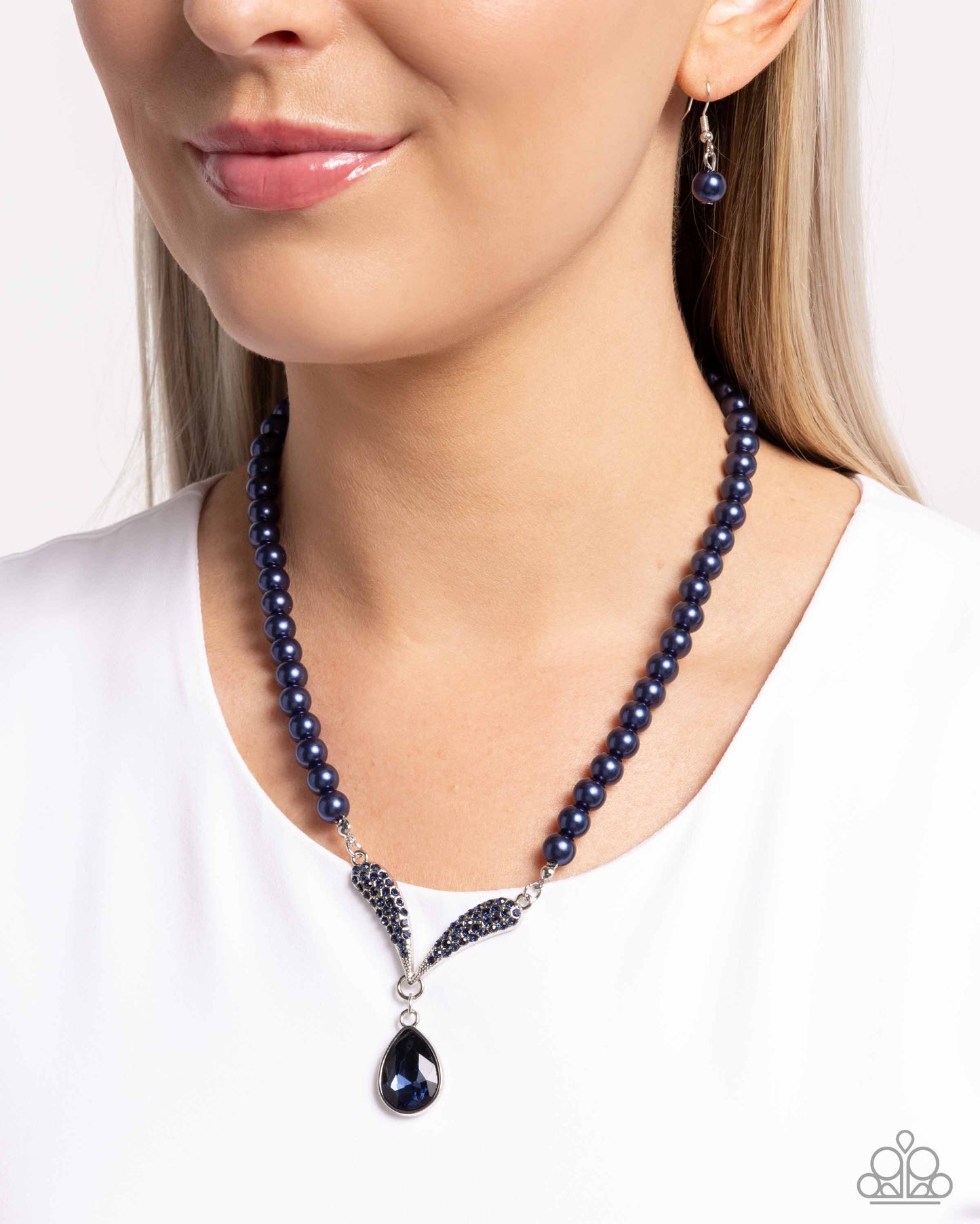 Avant-Garde Adornment - Blue Pearl Bead Necklace - Paparazzi Accessories