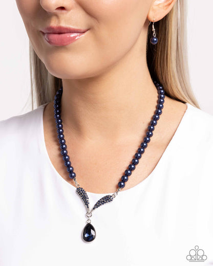 Avant-Garde Adornment - Blue Pearl Bead Necklace - Paparazzi Accessories