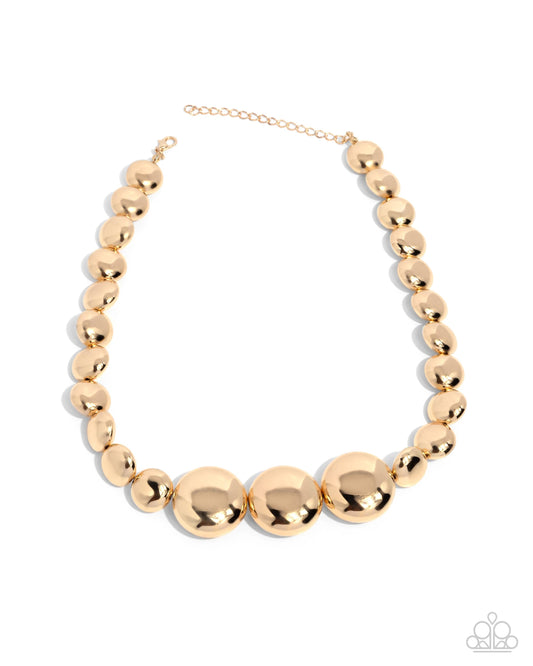 Reflective Roar - Gold Necklace - Paparazzi Accessories