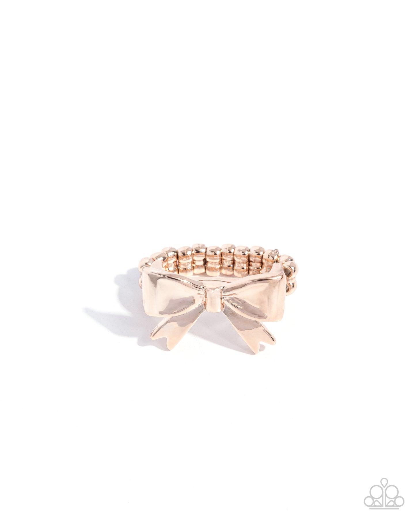 Becoming Brilliant - Rose Gold Bow Ring - Paparazzi Accessories