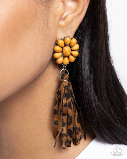 Hometown Hero - Brown Stone Post Earrings - Paparazzi Accessories