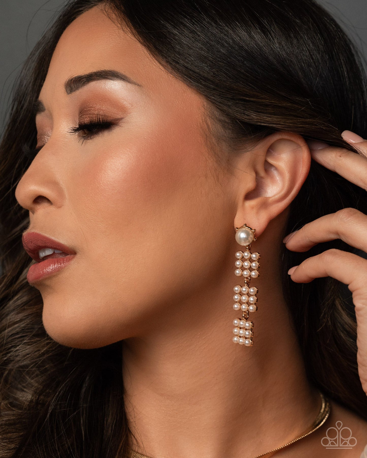 Pearl Pastime - Gold & White Pearl Post Earrings - Paparazzi Accessories