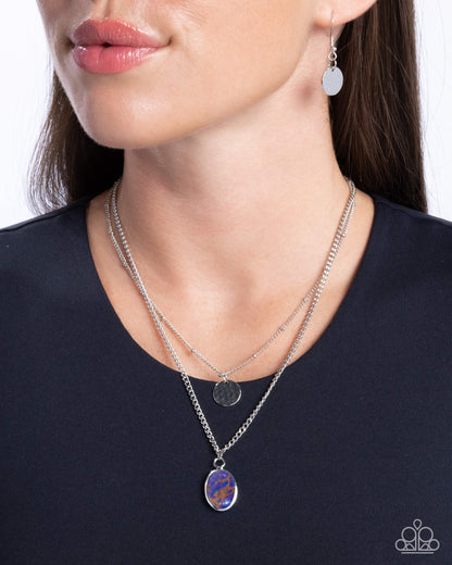 Dedicated Diva - Purple Marbled Stone Necklace - Paparazzi Accessories