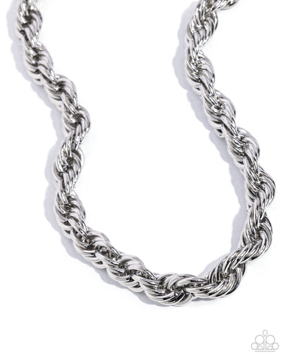 Complete Curves - Silver Chaine Necklace - Paparazzi Accessories