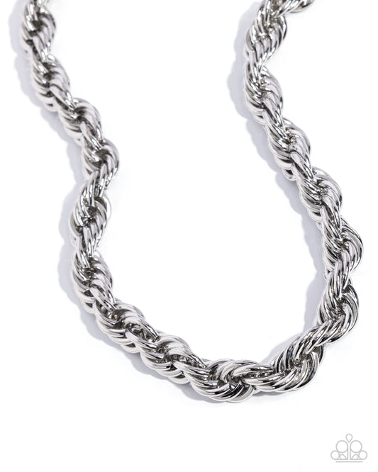 Complete Curves - Silver Chaine Necklace - Paparazzi Accessories