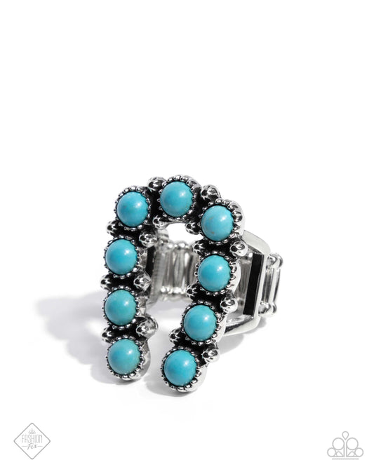 Wild West Whisper - Blue Ring - Paparazzi Accessories