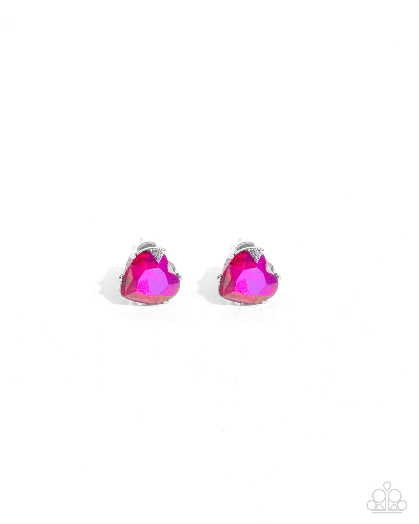 Sweetheart Stunner - Pink UV Shimmer Post Earrings - Paparazzi Accessories