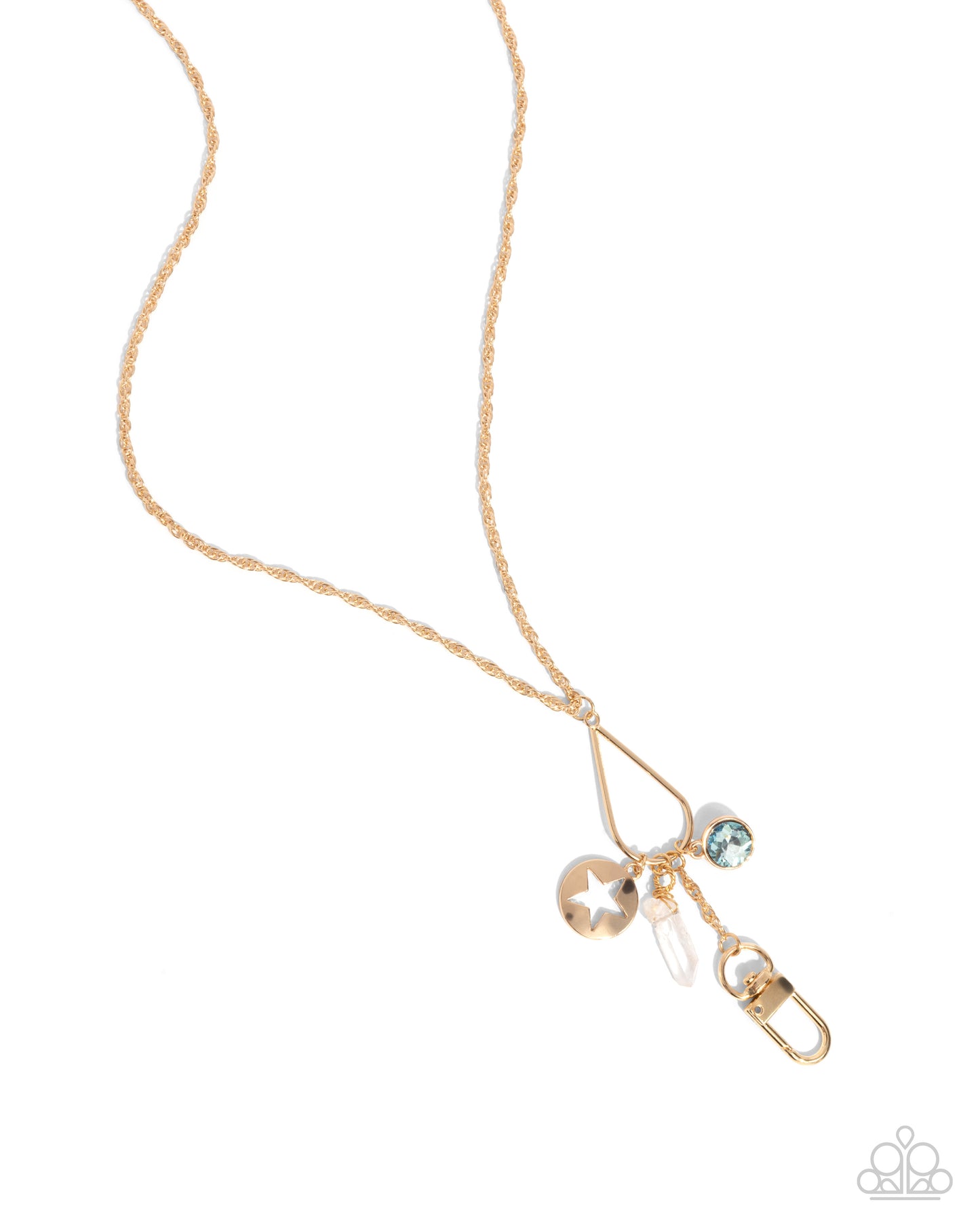 Limitless Lanyard - Gold Clasp Lanyard Necklace - Paparazzi Accessories