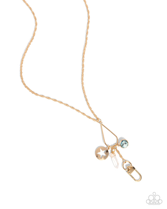 Limitless Lanyard - Gold Clasp Lanyard Necklace - Paparazzi Accessories