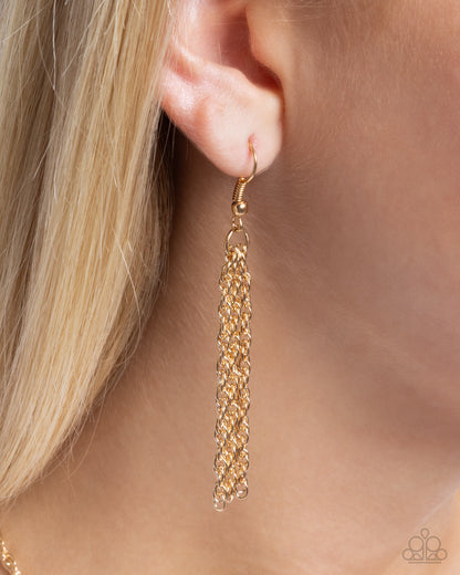 Limitless Lanyard - Gold Clasp Lanyard Necklace - Paparazzi Accessories