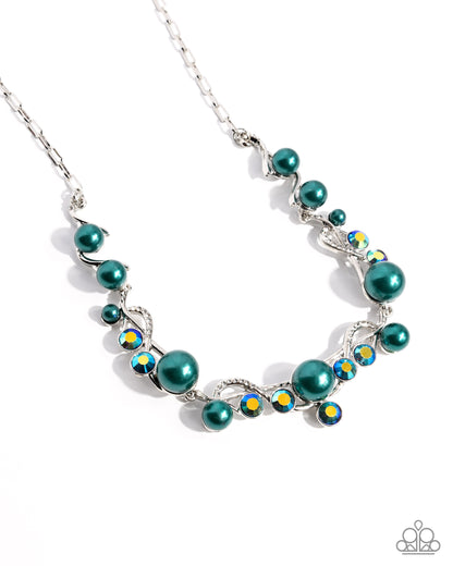 Settled Shimmer - Green Pearl Necklace - Paparazzi Accessories