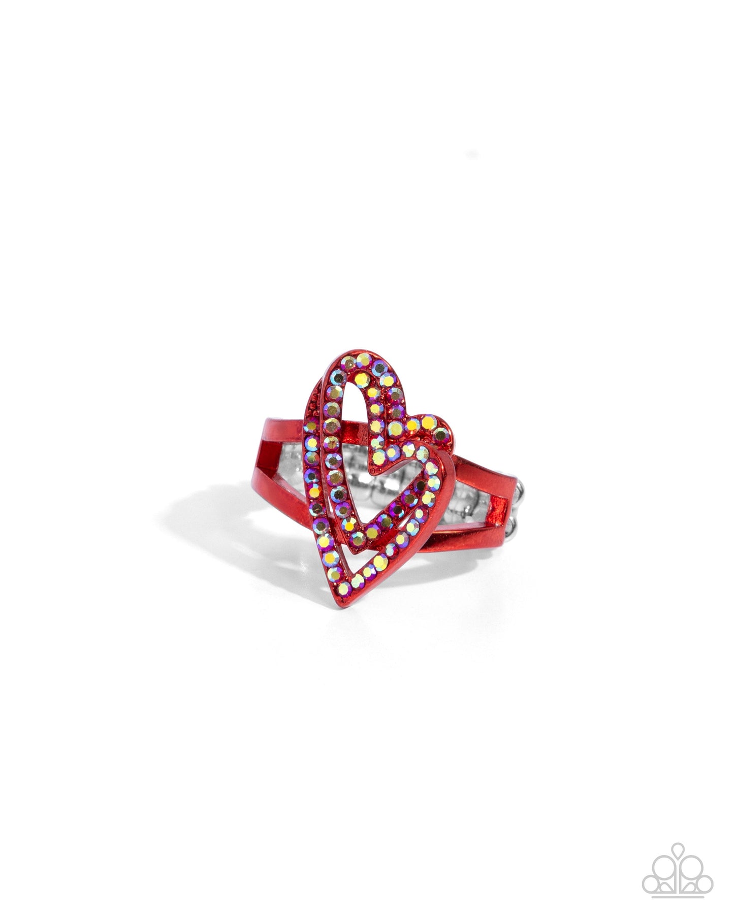 Hybrid Heart - Red Metallic Dipped Heart Ring - Paparazzi Accessories
