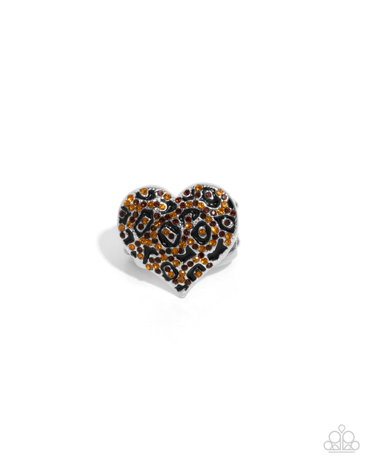 Cheetah Cameo - Brown Ring - Paparazzi Accessories