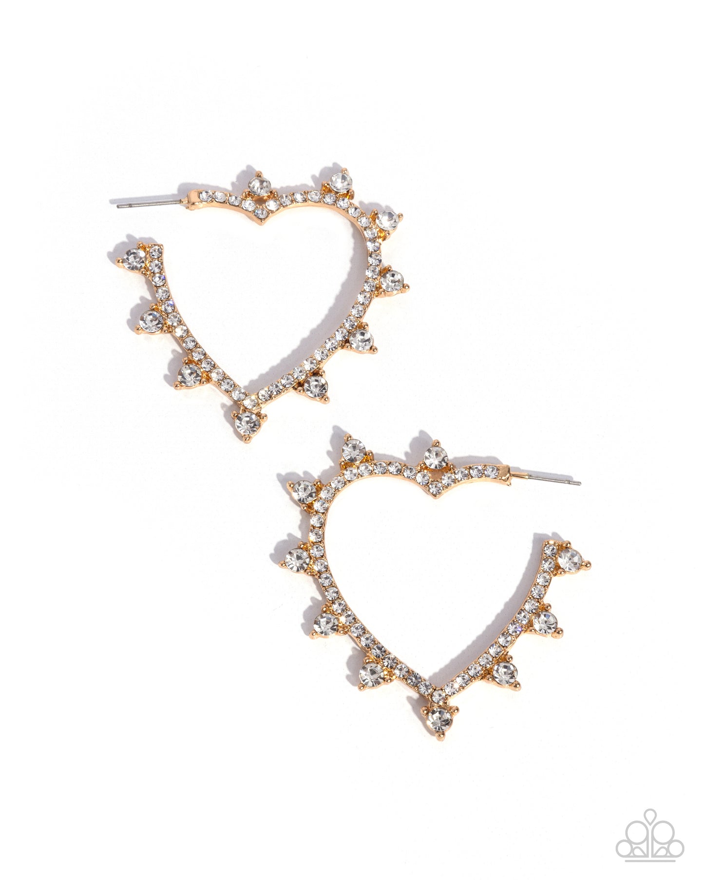Excessive Elevation - Gold Heart Hoop Earrings - Paparazzi Accessories
