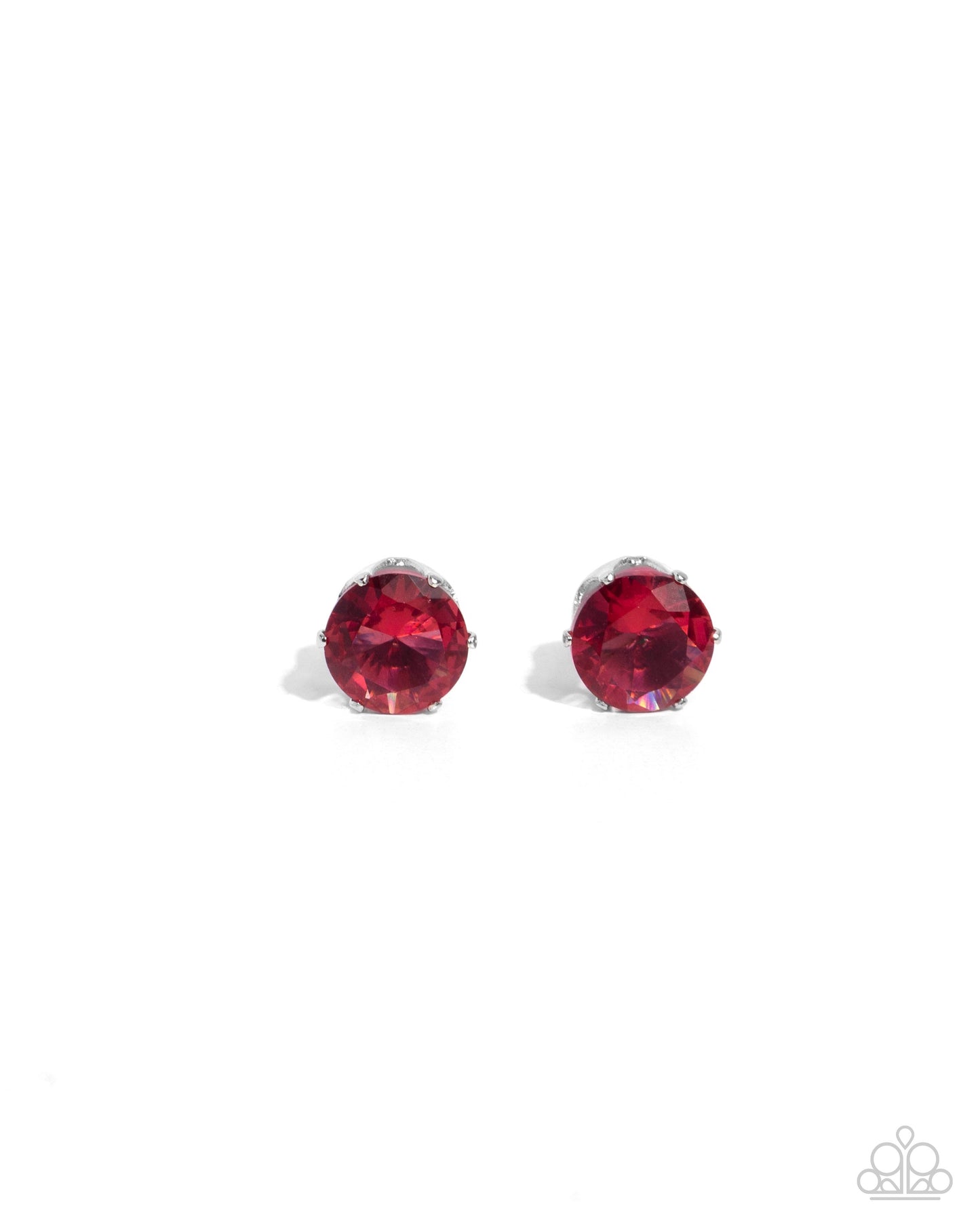 Simply Sublime - Pink Cubic Zirconia Silver Post Earrings - Paparazzi Accessories