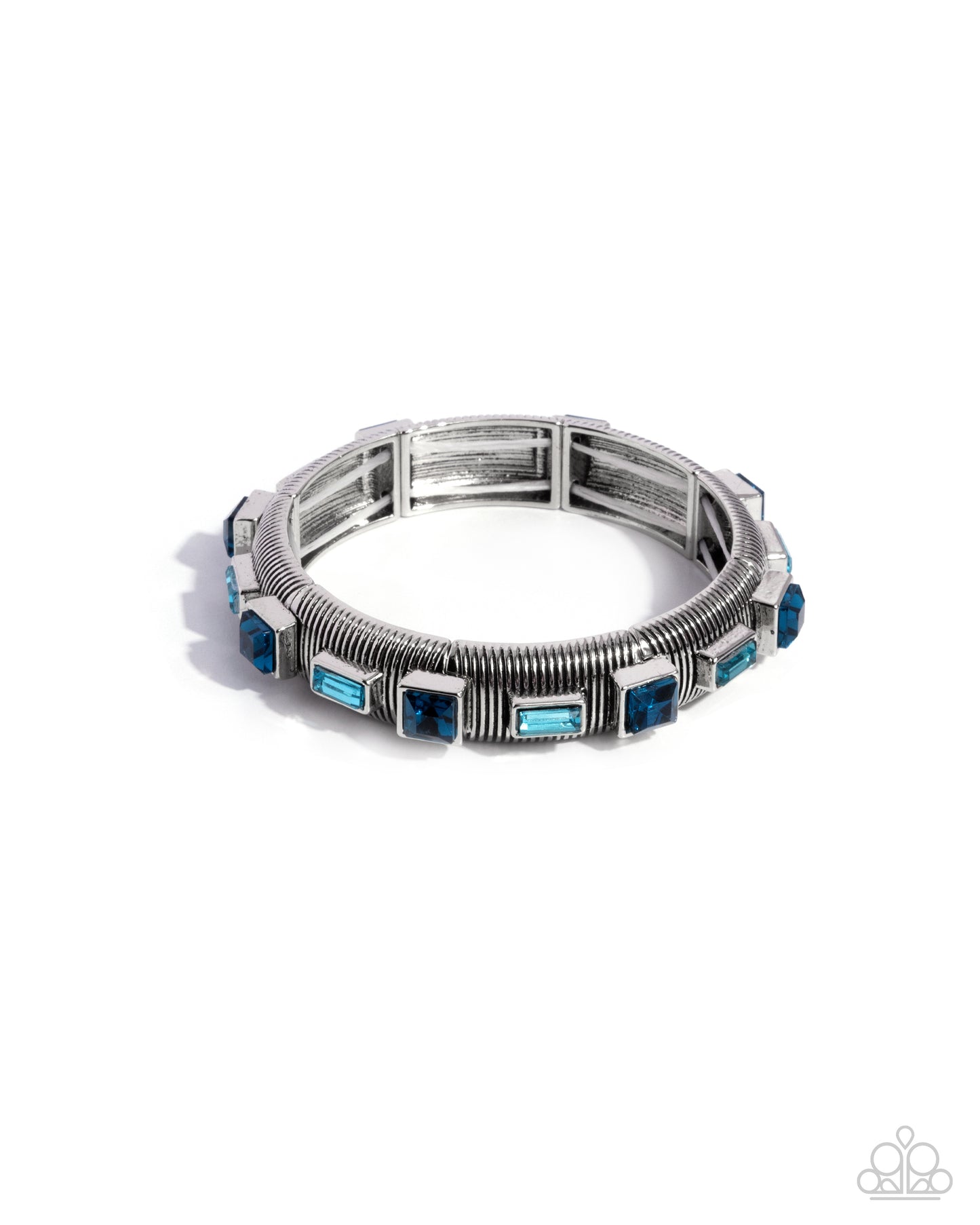 Inevitable Industry - Blue Rhinestone Bracelet - Paparazzi Accessories
