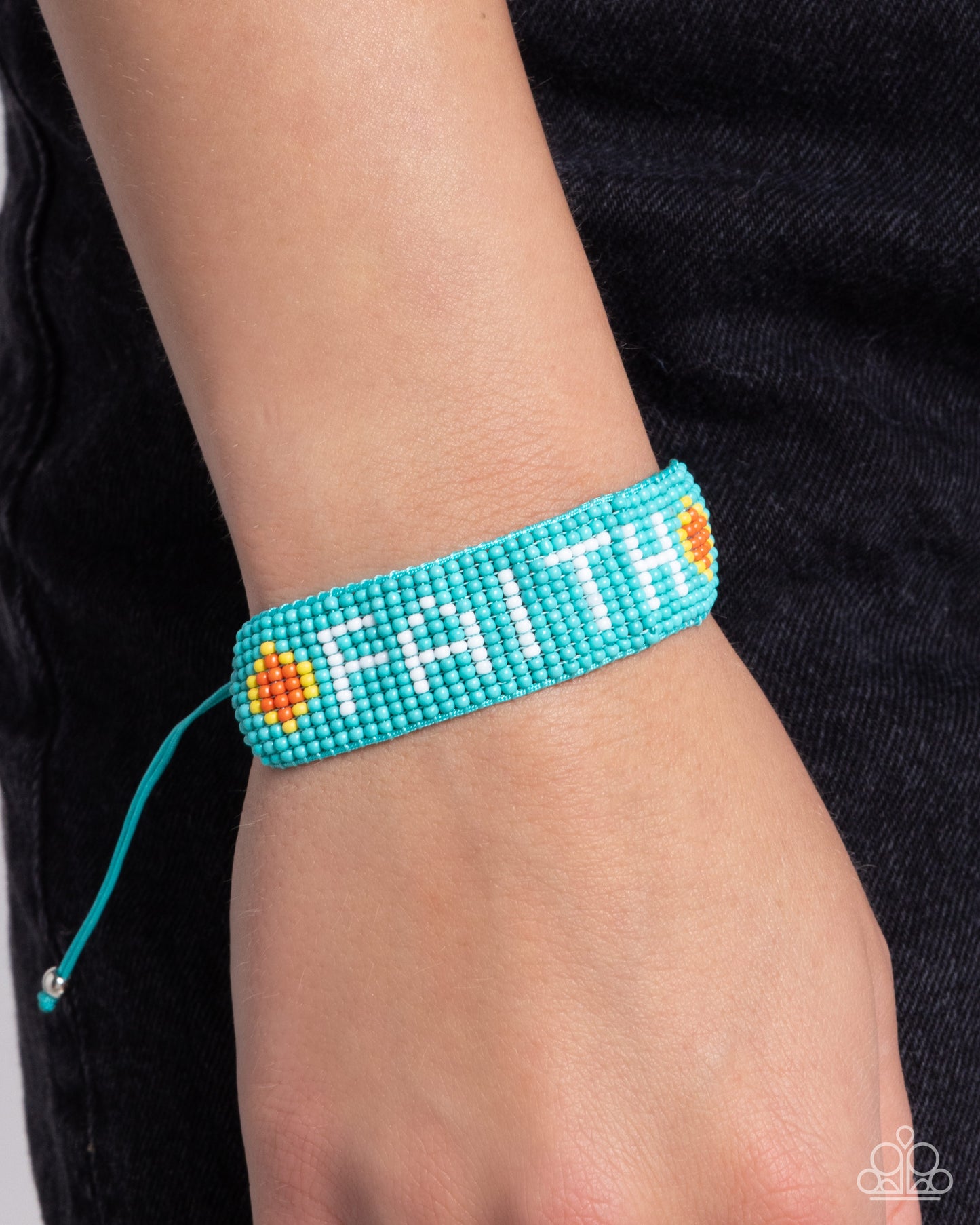 Faithful Foundation - Multi Seed Beads "FAITH" Sliding Knot Closure Bracelet - Paparazzi Accessories