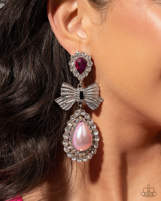 Alluring Aesthetic - Multi Rhinestone & Pearl Post Earrings - February 2025 Life of the Party Exclusive - Paparazzi Accessories