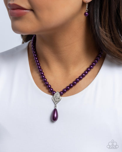 Eternal Elegance - Purple Pearl Necklace - Paparazzi Accessories