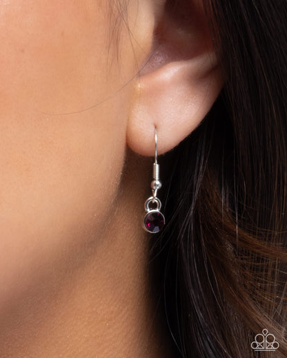 Guiding Garden - Purple Rhinestone Flower Necklace - Paparazzi Accessories