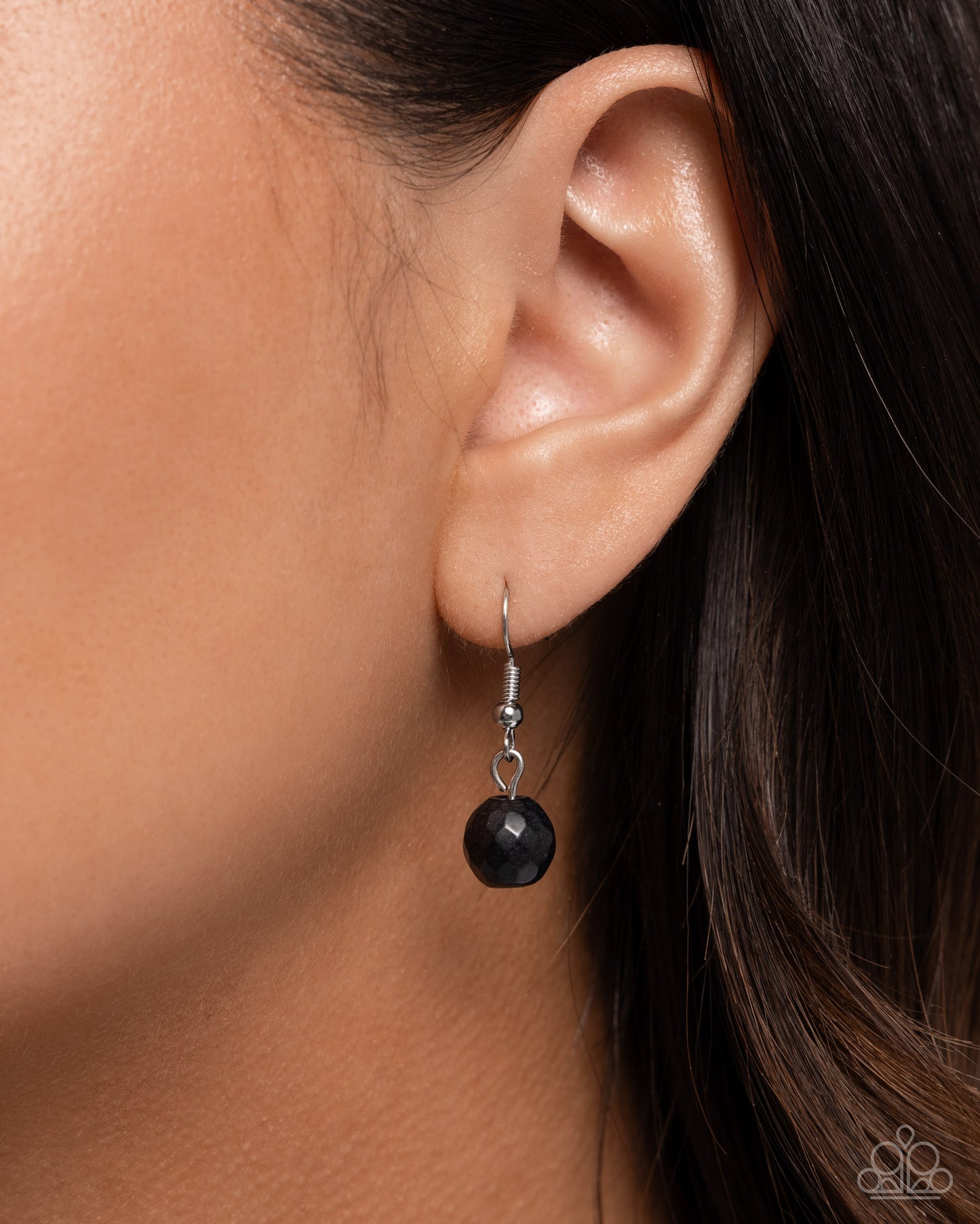 Eclectic Elegance - Black Knotted Suede Brown, Black, White Stones Necklace - Paparazzi Accessories