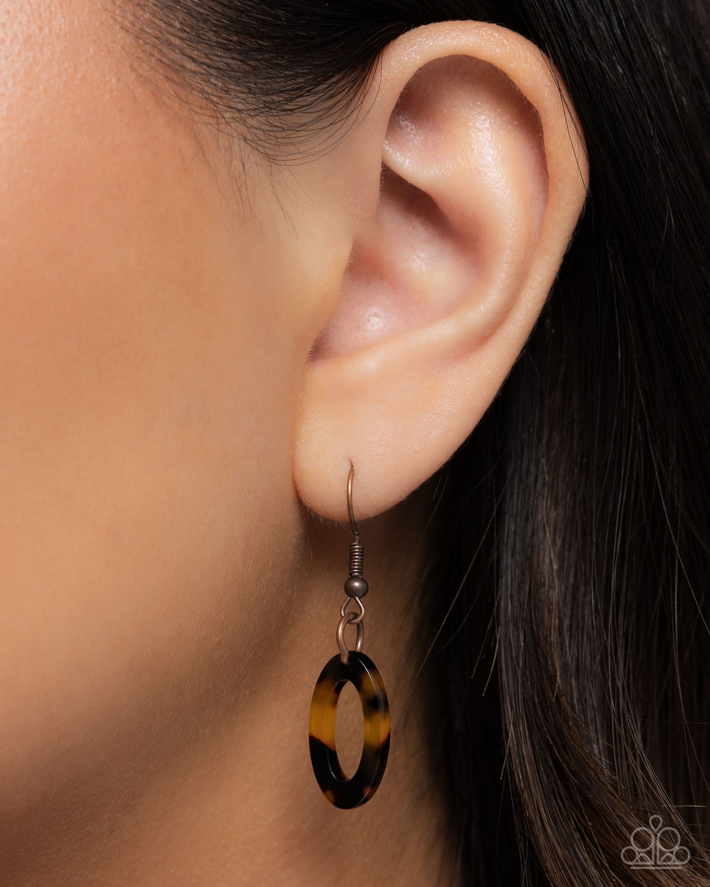 Patterned Presto - Copper & Acrylic Links Necklace - Paparazzi Accessories