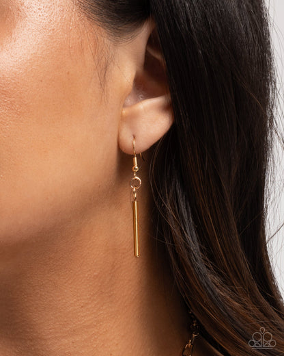 LEI of the Land - Orange Acrylic Flowers Gold Necklace - Paparazzi Accessories