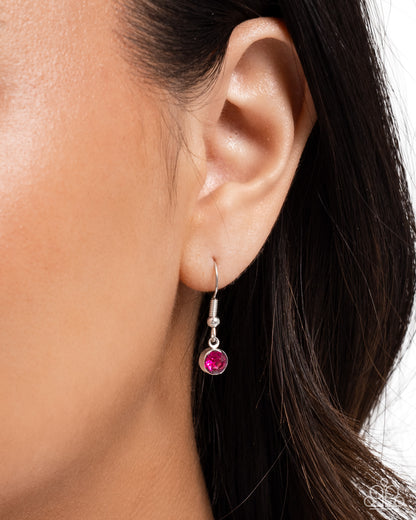 Perennial Promise - Pink Rhinestone Silver Necklace - Paparazzi Accessories