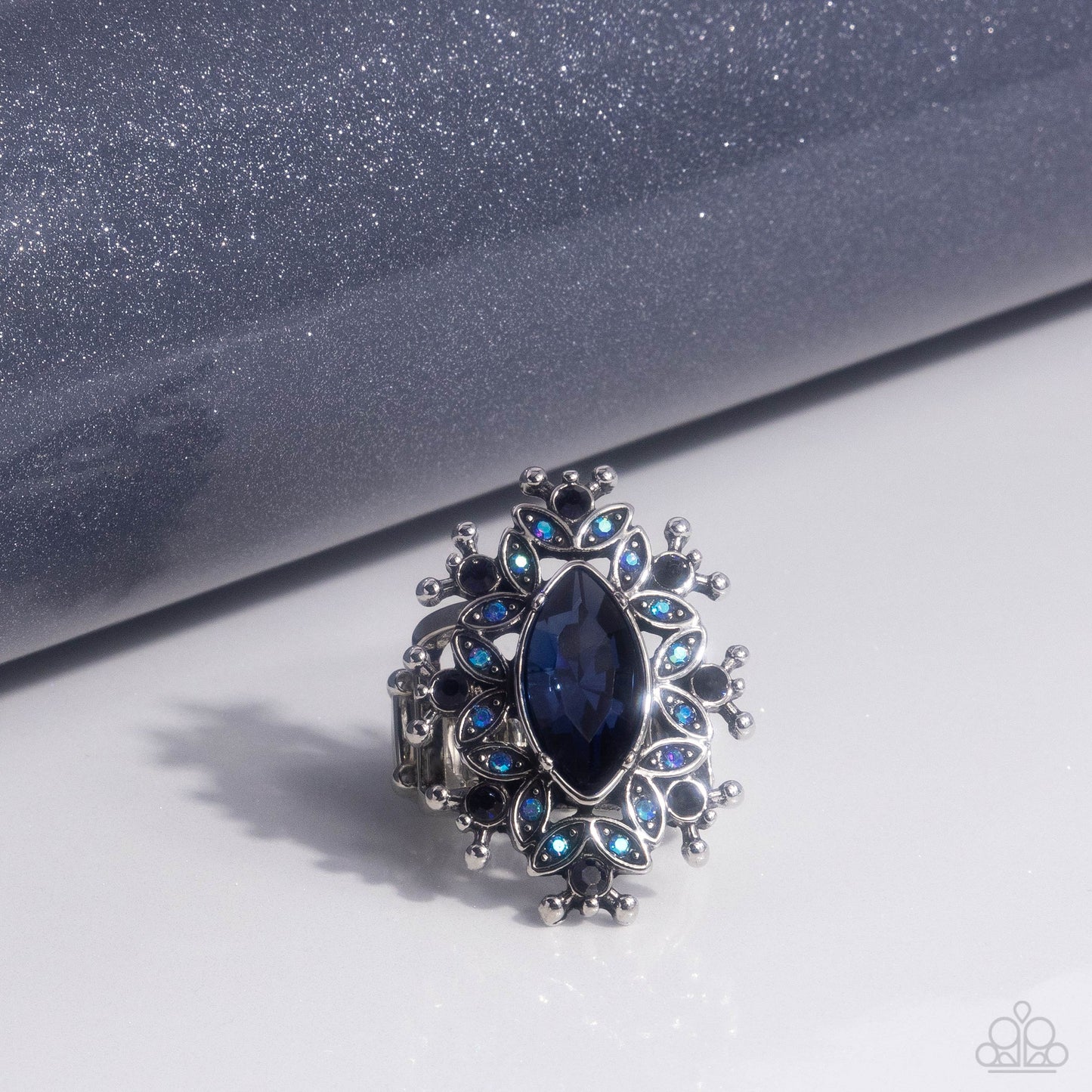 Elaborate Effect - Blue Rhinestone Ring - Paparazzi Accessories