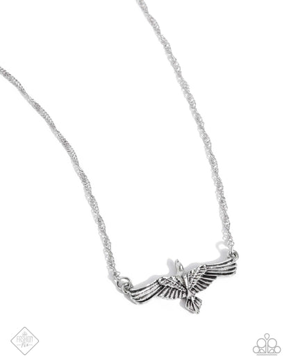 Eagle Exception - Silver Necklace - Paparazzi Accessories