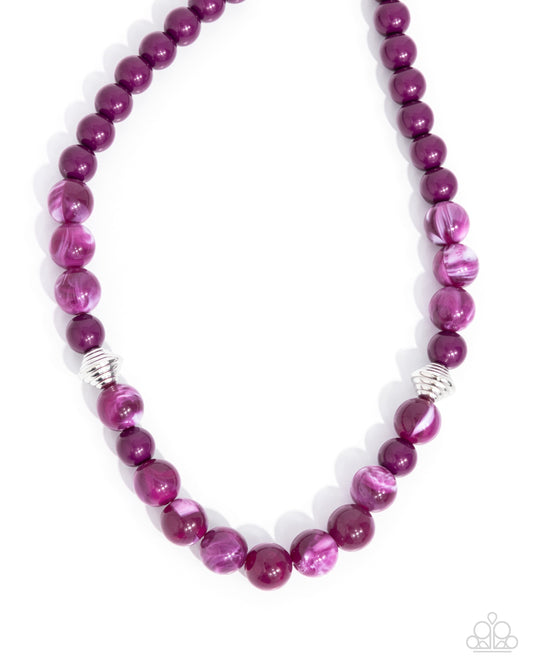 Showroom Swirl - Purple Beaded Necklace - Paparazzi Accessories