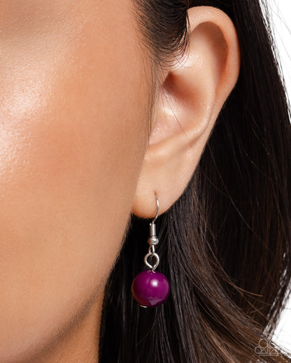 Showroom Swirl - Purple Beaded Necklace - Paparazzi Accessories