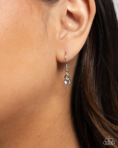 Embellished Effort - White Lanyard Necklace - Paparazzi Accessories